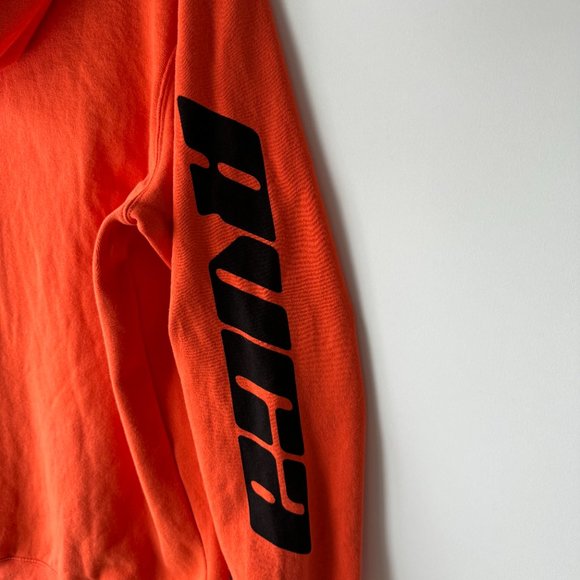 RVCA Orange Racing Hoodie Men L Large - Picture 5 of 5